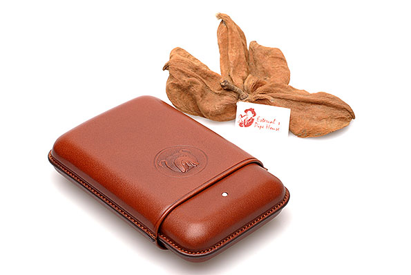 Alfred Dunhill Bulldog Cigar Case Robusto (3) Brown [PA3013B]